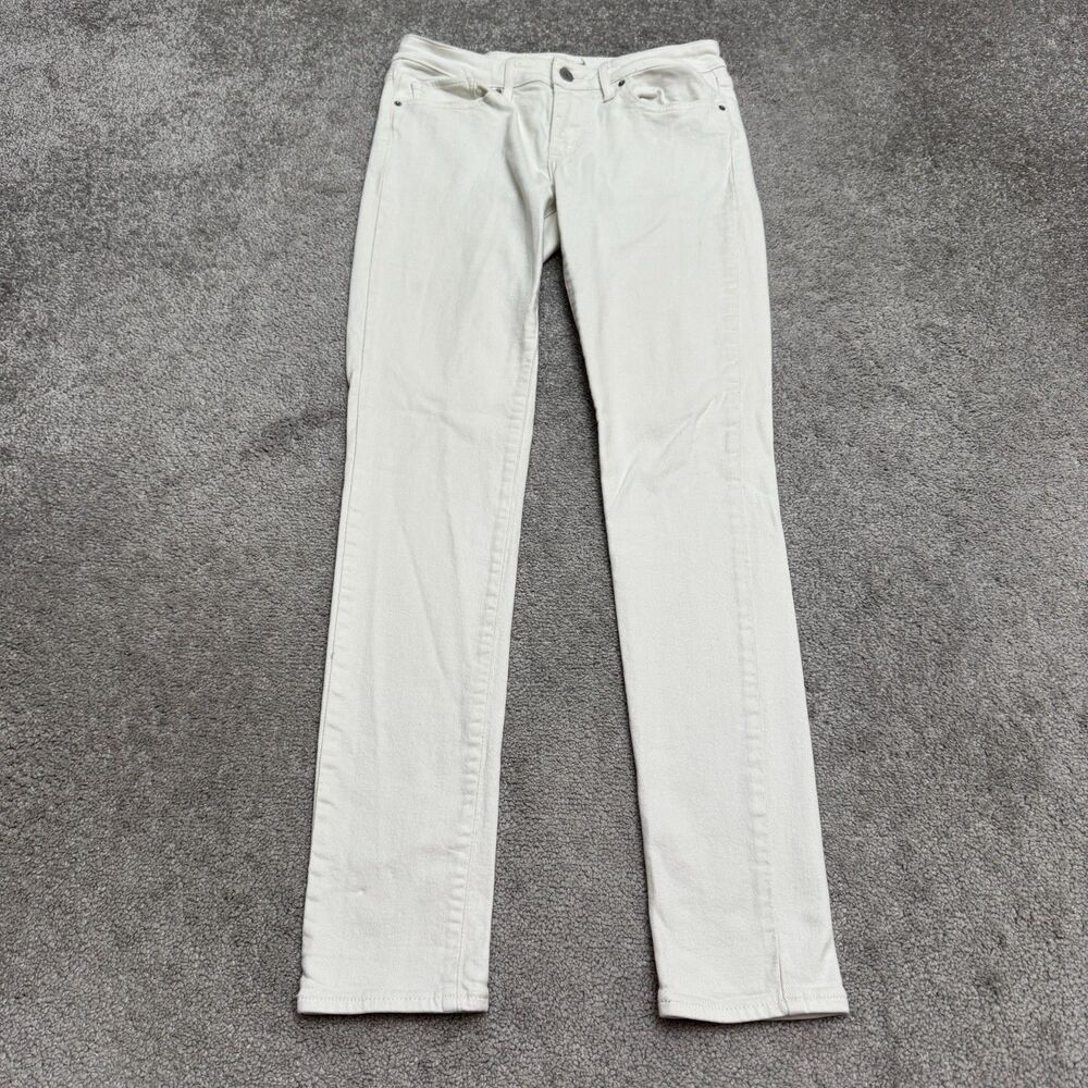 Levi's 711 Skinny Denim Jeans Womens 28x32 White Mid Rise Cotton Stretch Casual